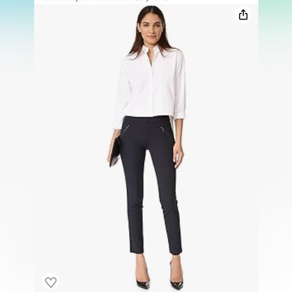 Rebecca Taylor Women's Ava Techy Pants in Navy size 0- stretchy pants - Picture 1 of 16